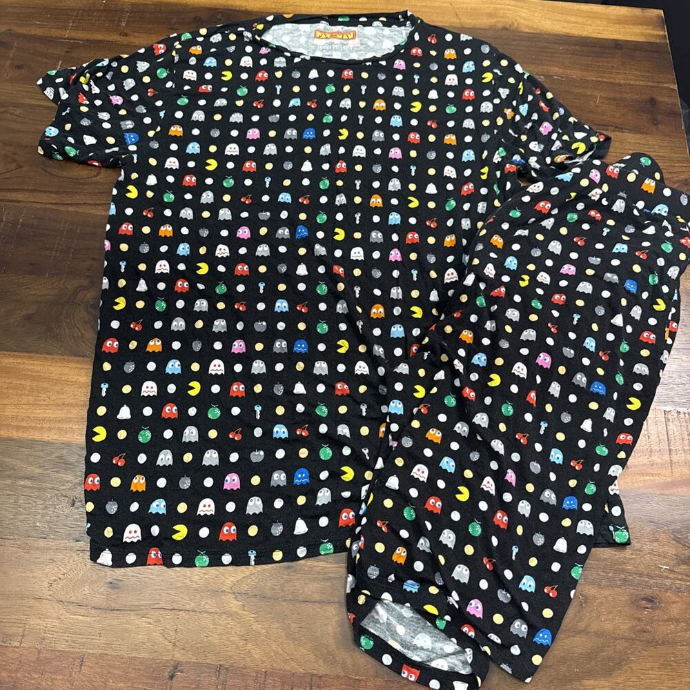 Posh Peanut Men’s Bamboo Pajama Short Set 2 Piece Size XL PAC-MAN
